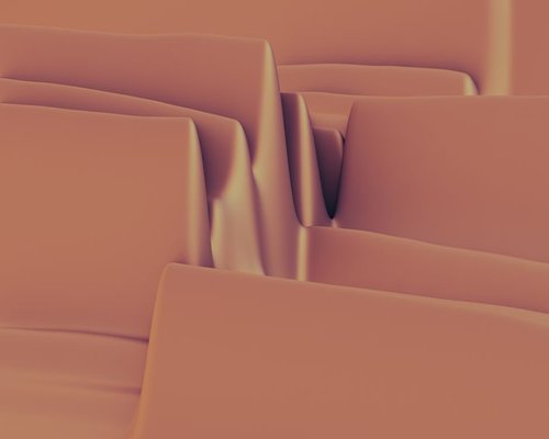 Soft terracotta and stone abstract 3d shapes